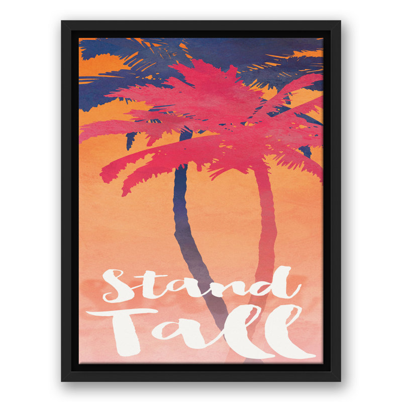 Toile flottante «Stand Tall», H 17,75 po x l 13,75 po x P 1,75 po, Cadre flottant noir
