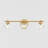 Meranda 22 in. 3-Light Modern Dimmable Vanity Light in Brushed Gold with Crystal Shade-215082386