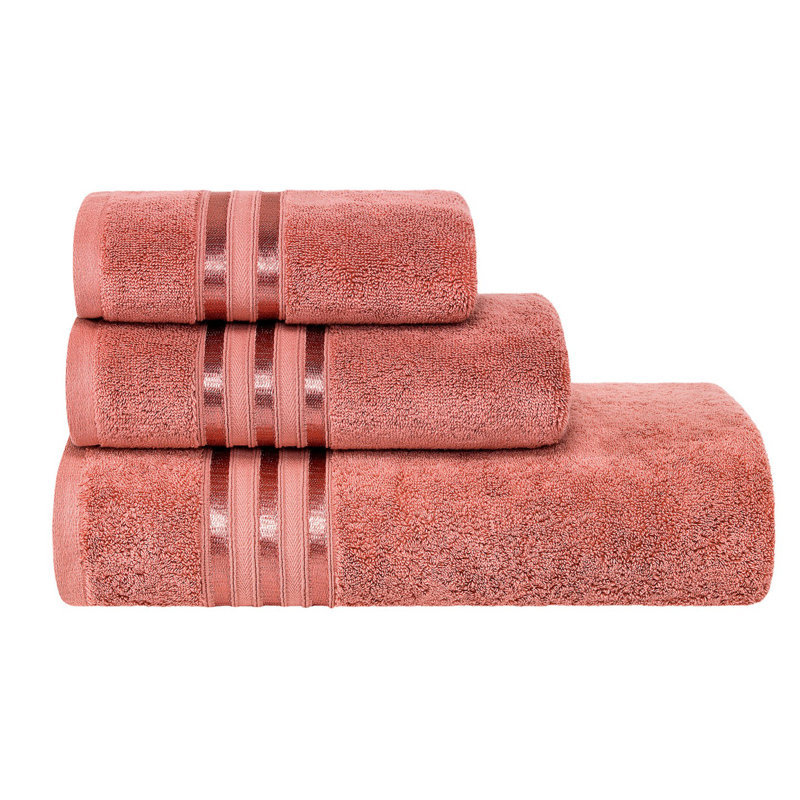 Débarbouillette 100% coton Carwell, Corail
