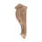 26-1/2 in x 7-3/8 in x 8-1/2 in Unfinished Hand Carved Solid Acanthus Leaf Wood Corbel-51892272