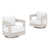 Coussin blanc / cadre champagne
