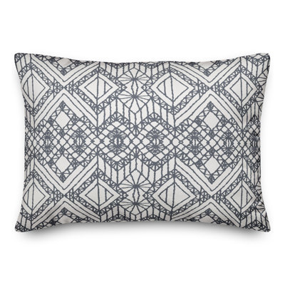 Coussin lombaire d'extérieur à motif Macrome