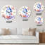 Blue BuddHa avec fleurs et planètes - horloge murale moderne-59913417