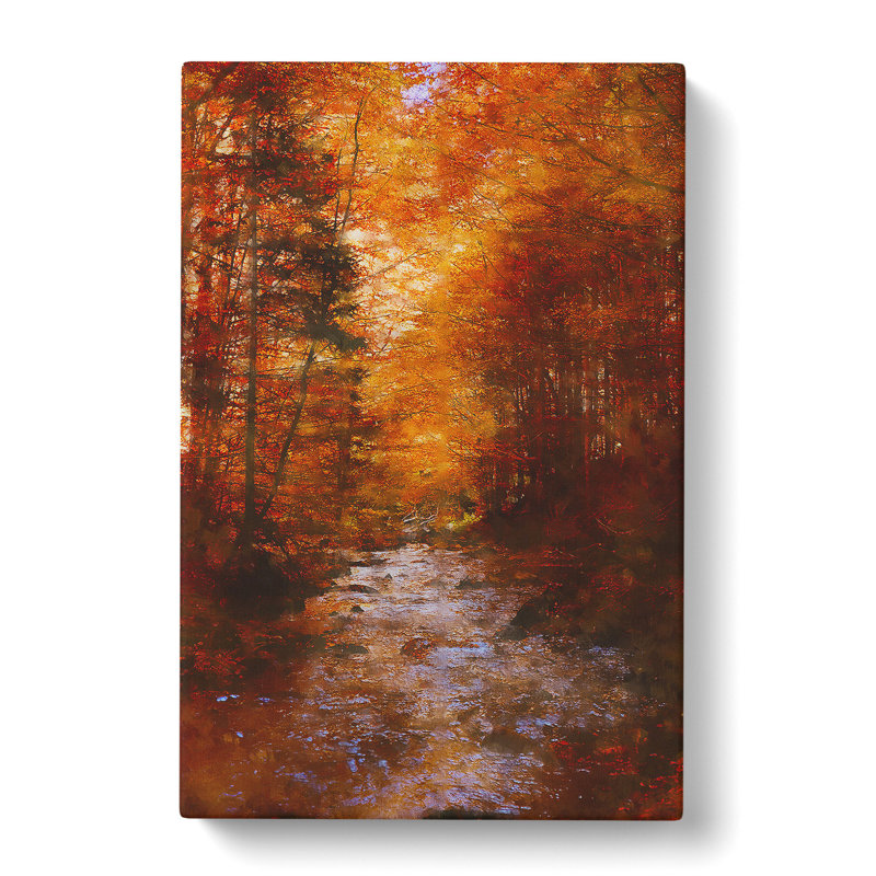 The Woodland Stream - Wrapped Canvas Painting, 50cm H x 35cm W x 3cm D