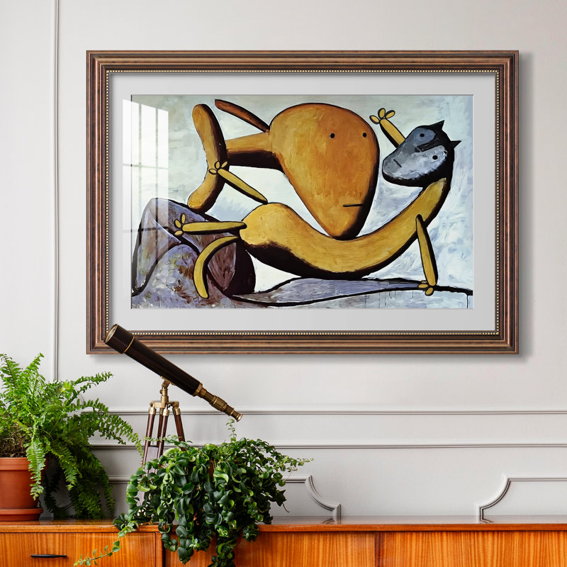 Chat et gros poisson, vers 1931 - Pablo Picasso - Estampe encadrée sur mesure, 24x34 INNER SIZE, Framed Print with Mat