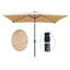 Parasols de marché extérieurs à éclairage solaire 10 x 6,5T avec manivelle et bouton-poussoir inclinable pour abat-jour de jardin-996083181