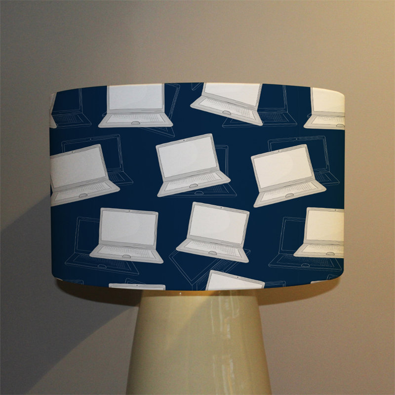 Drum Cotton Lamp Shade ( Screw On ), 25cm H x 40cm W x 40cm D