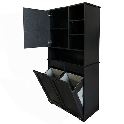 Freestanding Laundry Cabinet With Tilt-Out Hamper