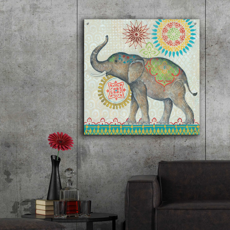 " Elephant " by Unknown JD, 36" H x 36" W x 0.2" D