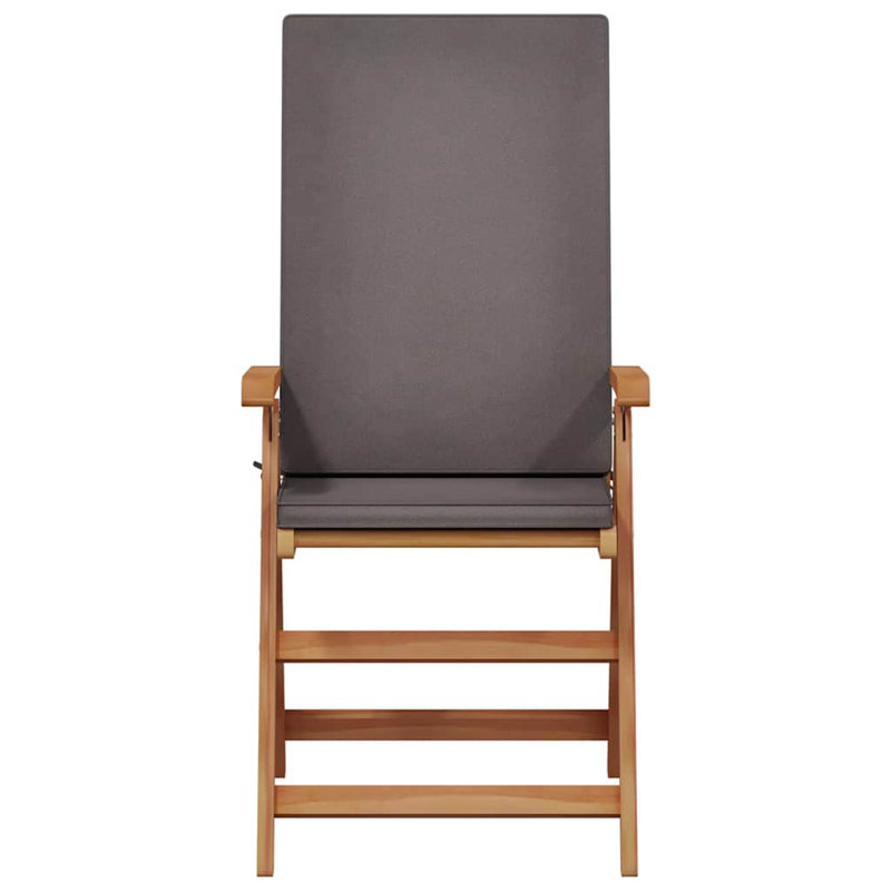 Chaise de jardin vidaXL 4 pièces brun et gris 57 x 71,5 x 104 cm, Gris