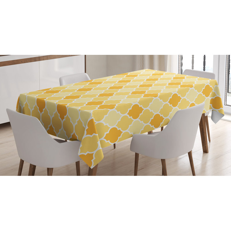 Quatrefoil Geometric Tablecloth, 70" L x 52" W