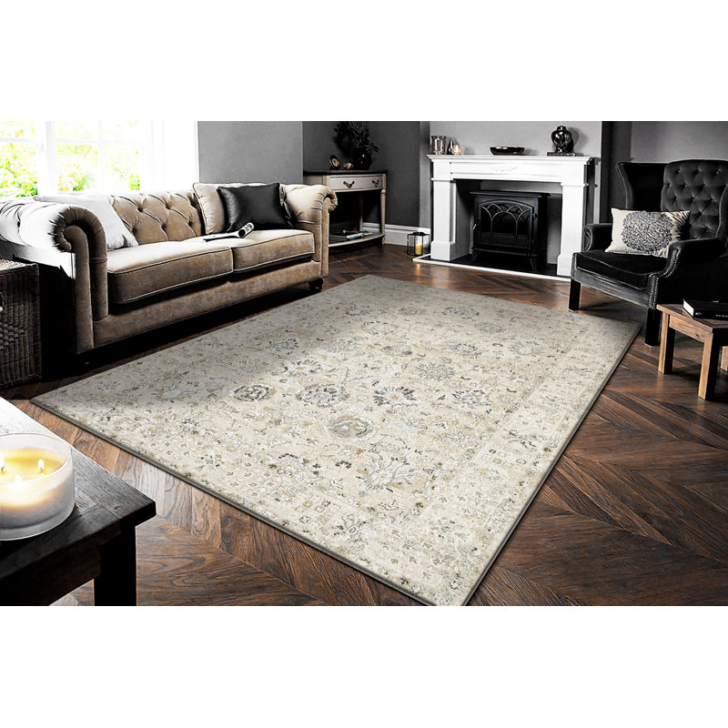 Annalise 7604-180 crème / beige, Rectangle 7 pi 10 po x 10 pi 6 po