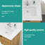Lavabo de meuble-lavabo rectangulaire blanc 30,2 "x 18,5", une pièce, faible absorption d'eau, tache, surface de robinet lisse, résistance aux acides, utilisation dans la salle de bain