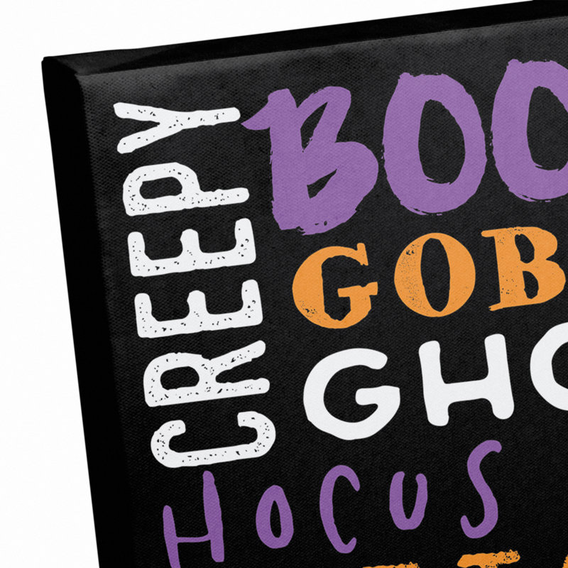 « halloween words », impression sur toile
