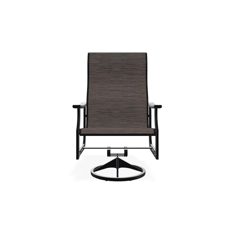 St. Catherine Polymer Outdoor Lounge Chair, Black, Alloy Sunbrella®