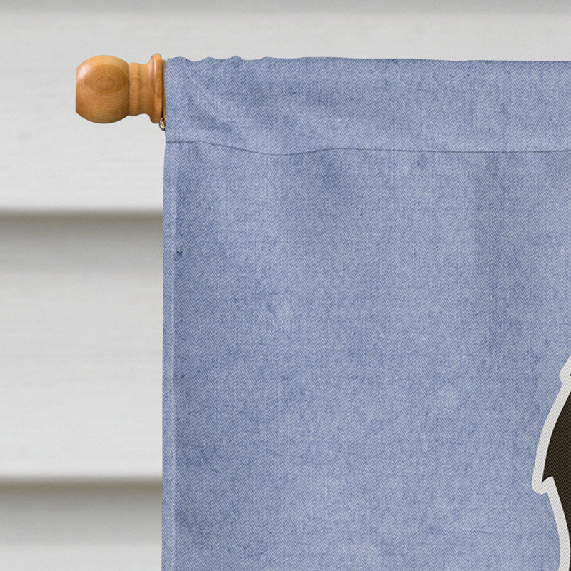 Polyester 2 côtés 40 x 28 po welcome drapeau maison, Berger de Brie noir