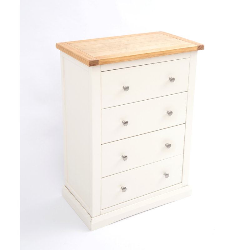 4 Drawer 70cm W Chest, Off White