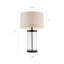Glass Cylinder Table Lamp, 72" Clear Power Cord, Table Lamp