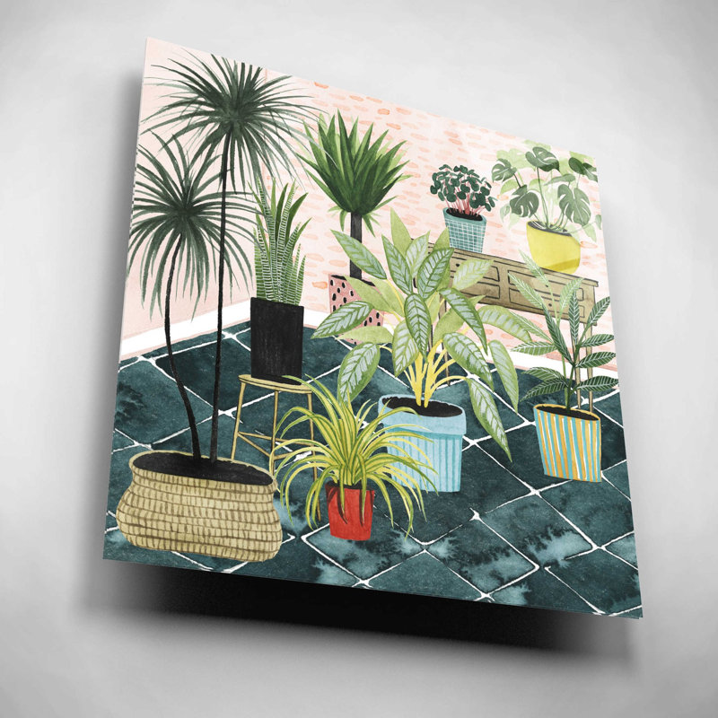 Modern Jungle II - peinture sans cadre, H 12 po x l 12 po x P 0,13 po