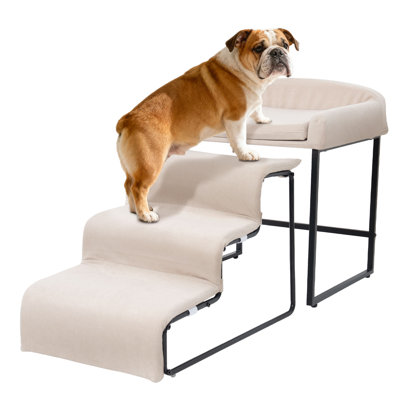 Ensemble de marches pour chien avec ensemble de lit pour animal de compagnie Beside