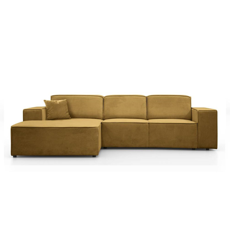 Avionna 4 Seater Sofa & Chaise, Left Hand Facing, Yellow