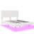 White Floating Bed with Light,King-788775502