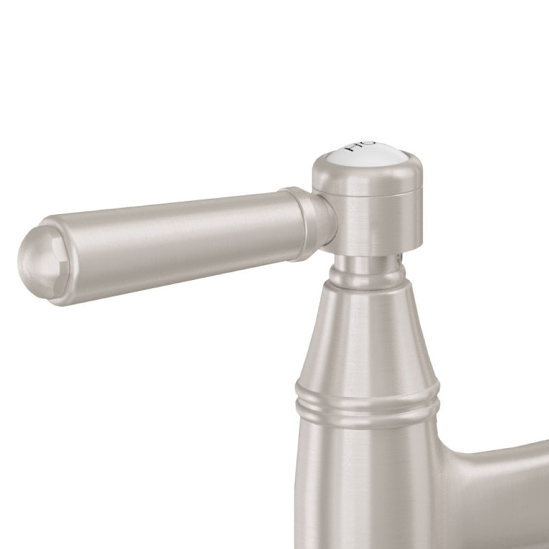 Bridge Kitchen Faucet, Without Side Spray, 33 Series Metal Lever, Satin Nickel