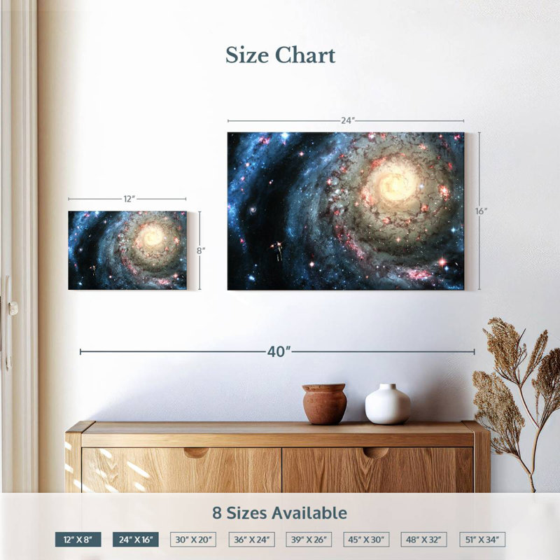 Oberle Astronaut And Galaxy, 16" H x 24" W