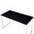 Writing Desk, Rectangular Desk With Metal Frame