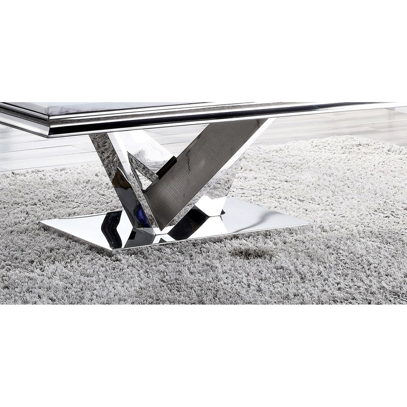 Table basse l 50,6 po Glam, chrome