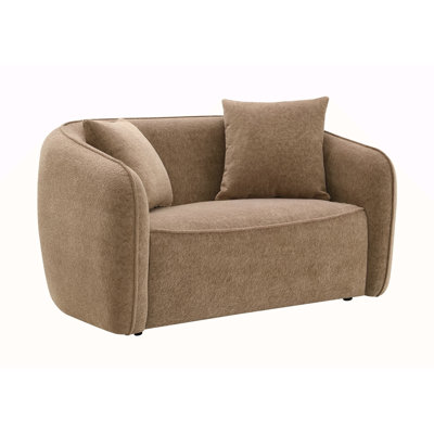 Causeuse en chenille Keith Brown avec 2 coussins décoratifs assortis