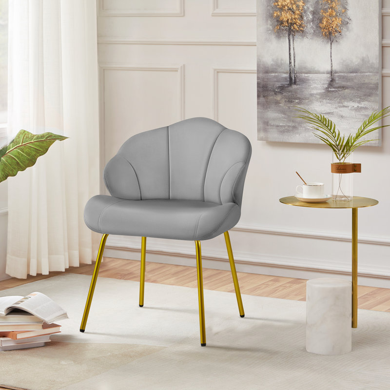 Fauteuil d'appoint en velours, Gris