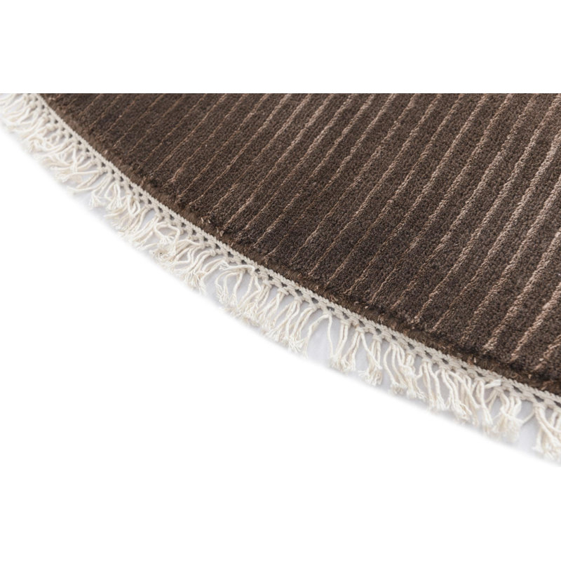 Tapis rond brun clair Osborne