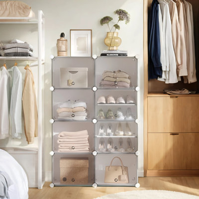 8 Tier 32 Pairs Shoe Rack Organizer, Shoe Storage Cabinet for Closet
