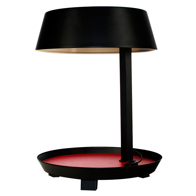Lampe de table 16,5 "avec USB Carry, Noir mat, H 19,7 po x l 15 po x P 15 po