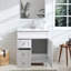 Ensemble de meuble-lavabo simple autoportant moderne 30 po avec plateau en céramique Taziyah-705306196