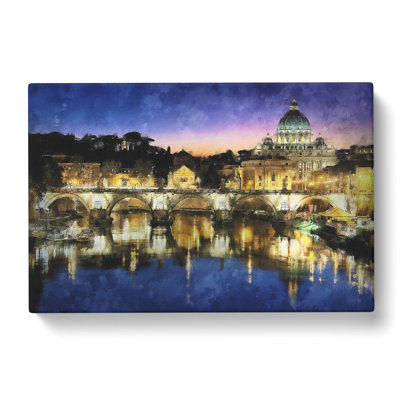 St. Peter's Basilica in Rome Italy - Wrapped Canvas