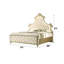 Lit en velours beige Lucienne EK avec DEL