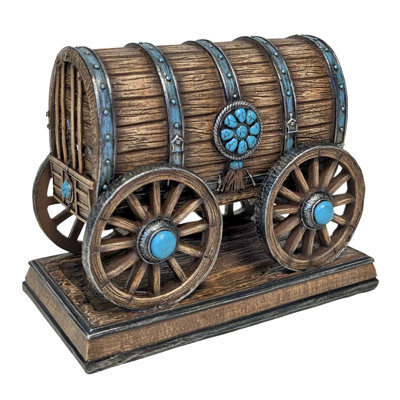 Wagon with Turquoise Accents