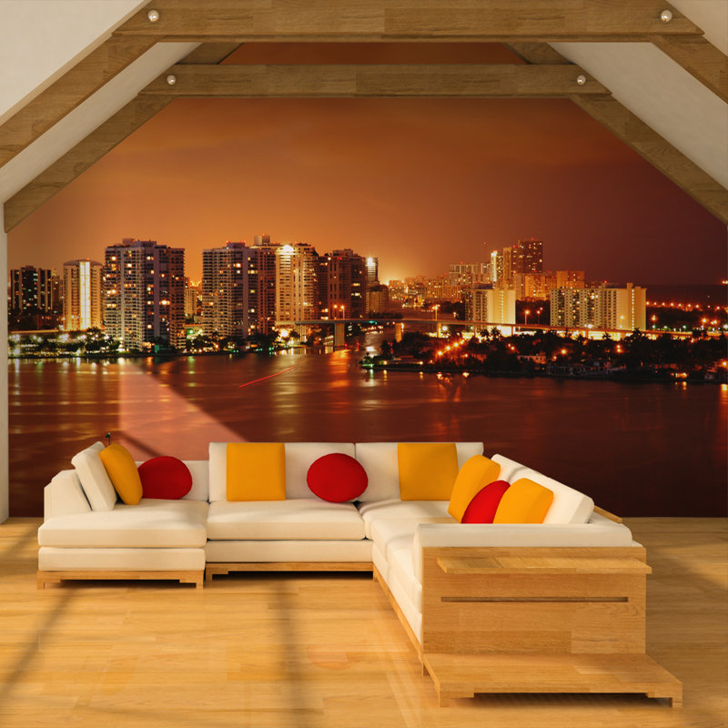 Welcome to Miami 154cm x 200cm Wallpaper, 400 cm L x 309 cm W