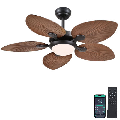 44/52" Palm Tropical 5 Blade Ceiling Fan