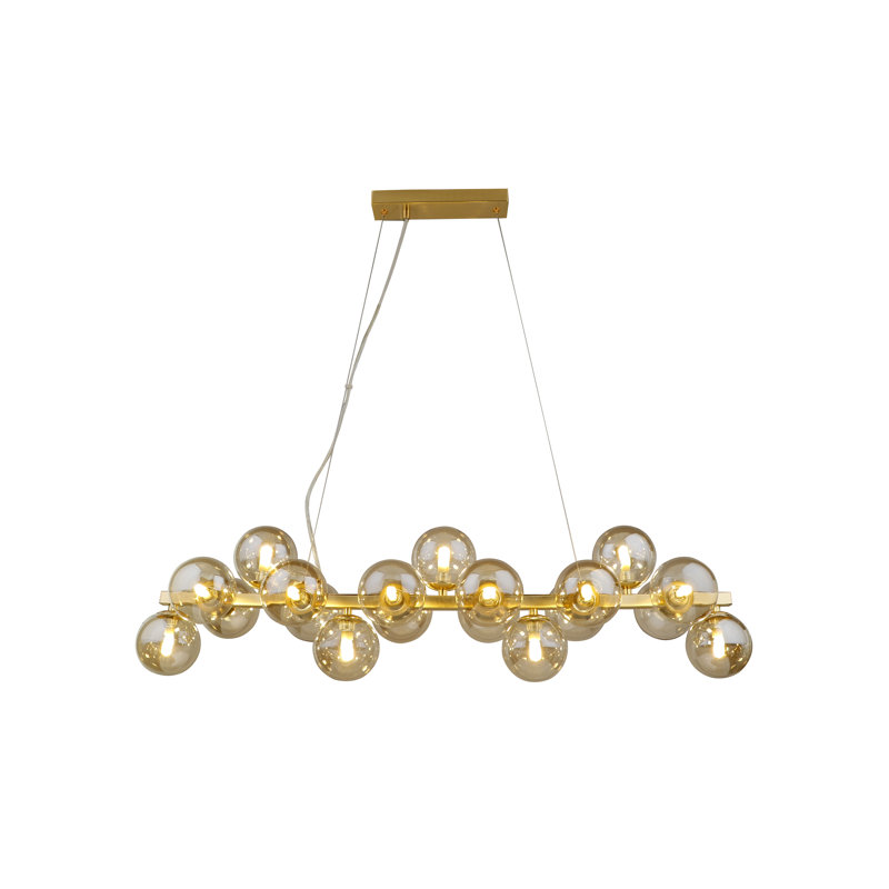 Broadus 19 - Light Kitchen Island Pendant, Gold, Cognac