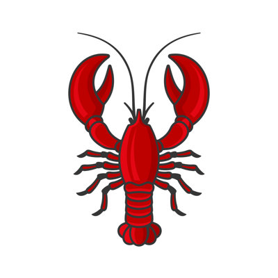Red Lobster Icon - Wrapped Canvas Print