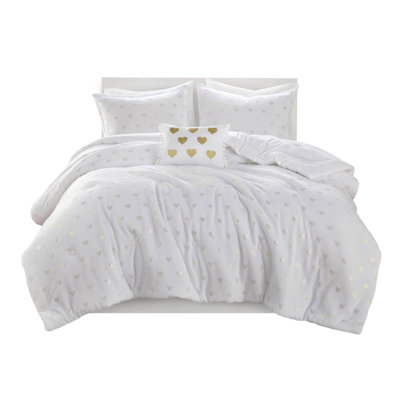 Luxurious Plush Bedding Sets, Metallic Print, Modern Style For Home