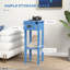 Table de bout bleu clair avec tiroir et tablette, table de chevet côtière H 29,5 po - Table d'appoint étroite en panneau de fibres à densité moyenne pour le salon, la chambre à coucher ou le vestibule