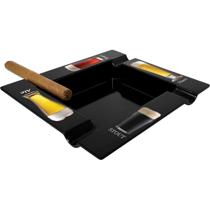 Bandera Cigar Ashtray, Heavy Melamine, Craft Beer Design