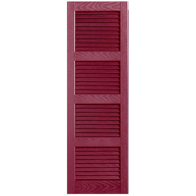Straight Top Full-style Open Louver Shutters Pair
