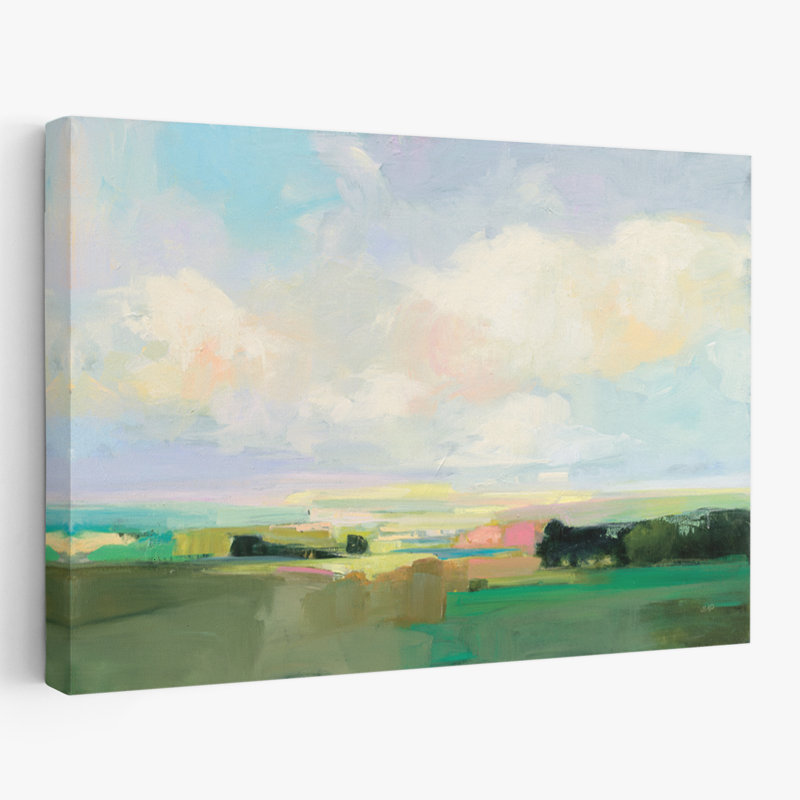 Abstrait et bleu ciel d'été I Art, H 32 po x l 48 po