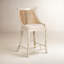 Spoonback 41" Tall Counter Stool, Cream