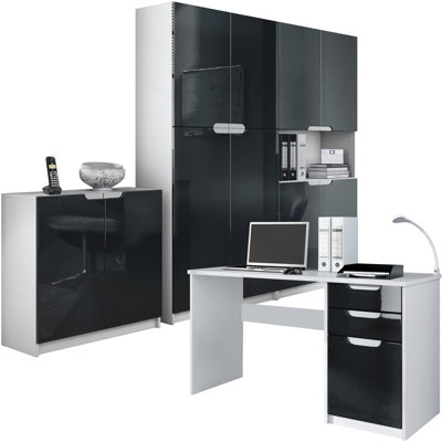 Mazeppa 3 Piece Writing Desk Office Set
